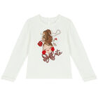 Girls Ivory Long Sleeve TopÂ , 2, hi-res