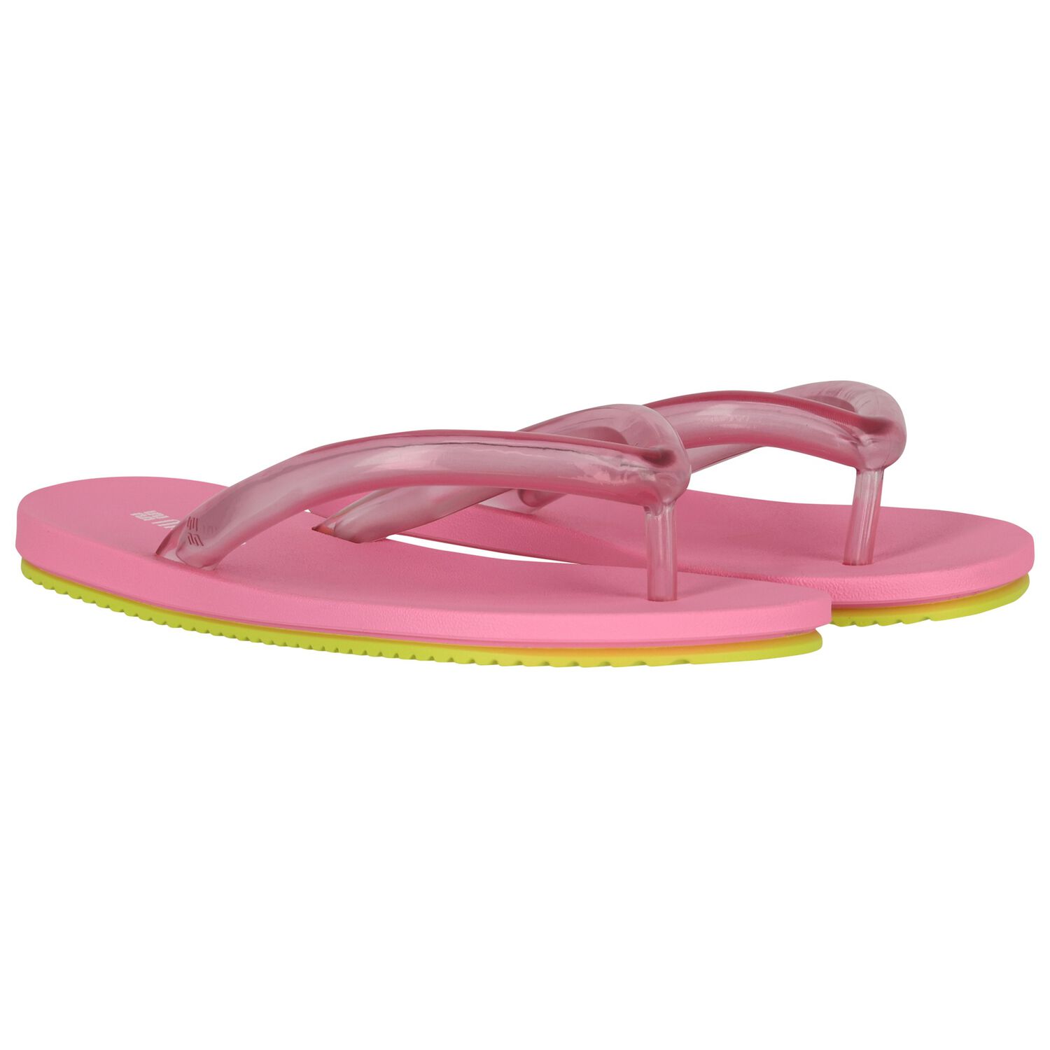 Girls Pink Logo Flip Flops, 1, hi-res