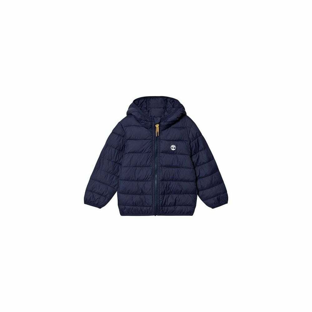 TIMBERLAND Boys Navy Blue Puffer Jacket Junior Couture QA