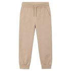 Boys Beige Joggers, 3, hi-res