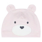 Baby Girls Pink & White Striped Hat, 2, hi-res
