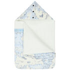 مدس بطبعة خريطة باللون الأزرق والعاجي, 2, hi-res