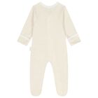 White & Beige Babygrows ( 4 Pack ), 3, hi-res