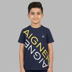 Boys Navy Blue Logo T-Shirt, 3, hi-res