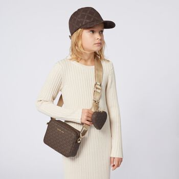 Girls Brown Logo Shoulder Bag