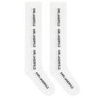 جوارب بالشعار باللون الأبيض للبنات, 1, hi-res