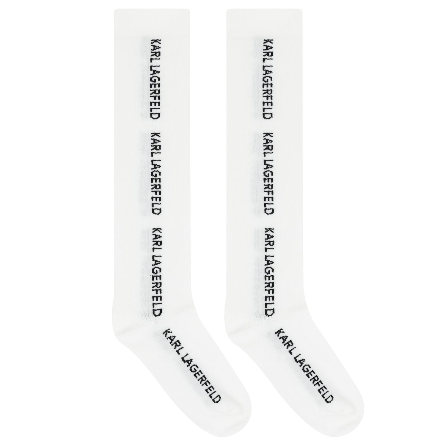 جوارب بالشعار باللون الأبيض للبنات, 1, hi-res image number null