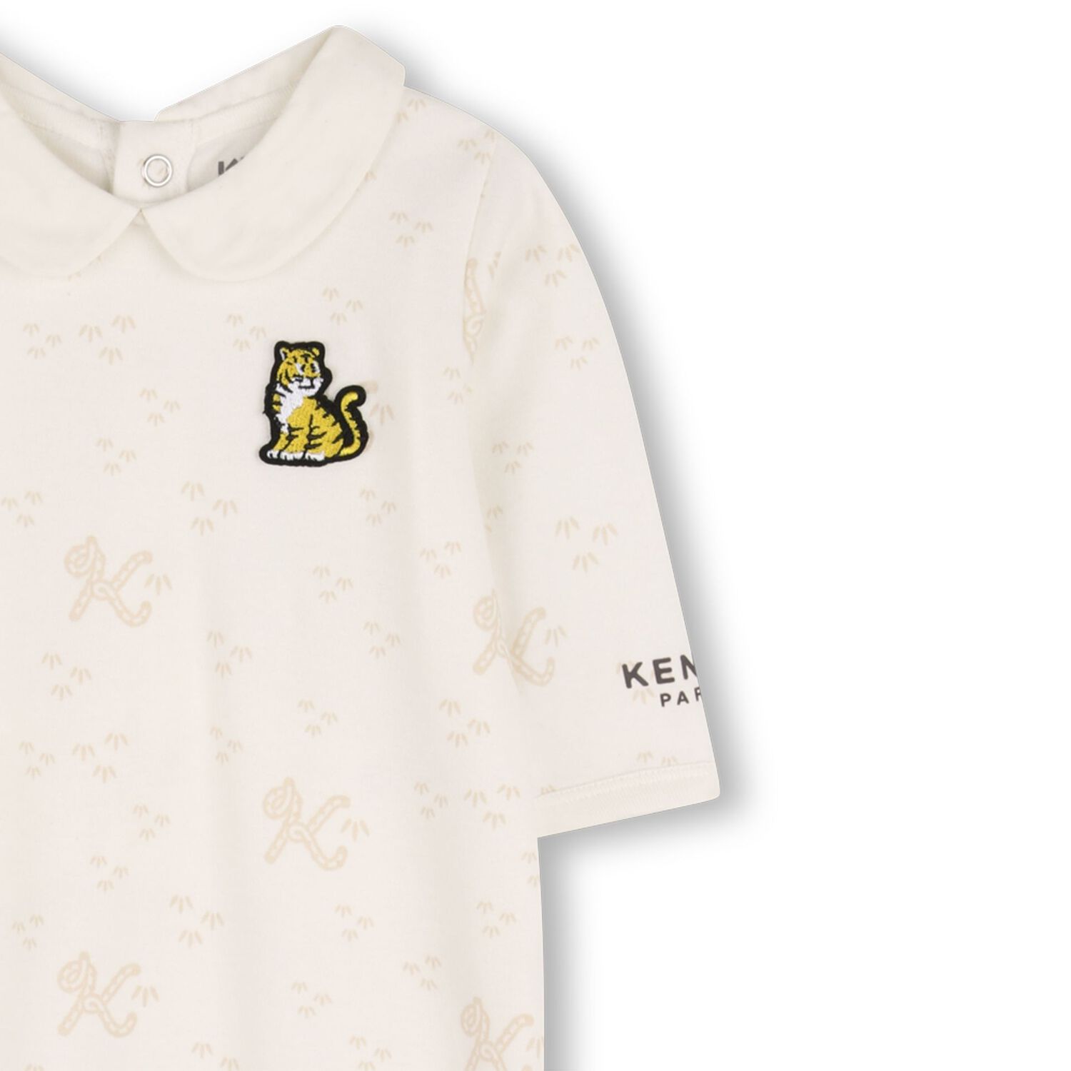 Ivory & Beige Tiger Logo Babygrow Gift Set, 1, hi-res