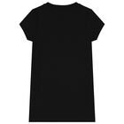 Girls Black Logo Dress, 1, hi-res