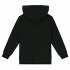 Boys Black Logo Hooded Top, 1, hi-res