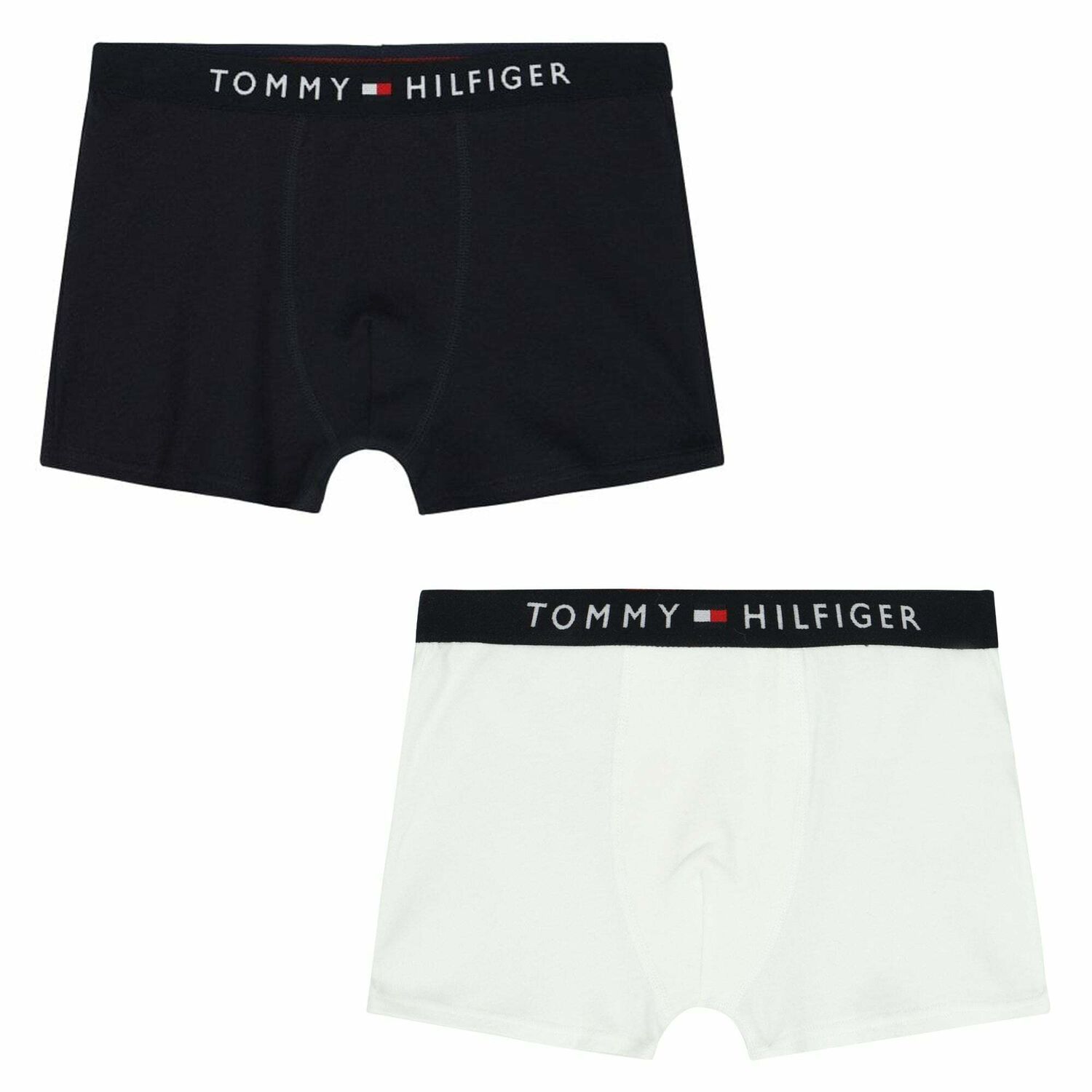Boys White & Navy Boxer Shorts (2-Pack), 1, hi-res