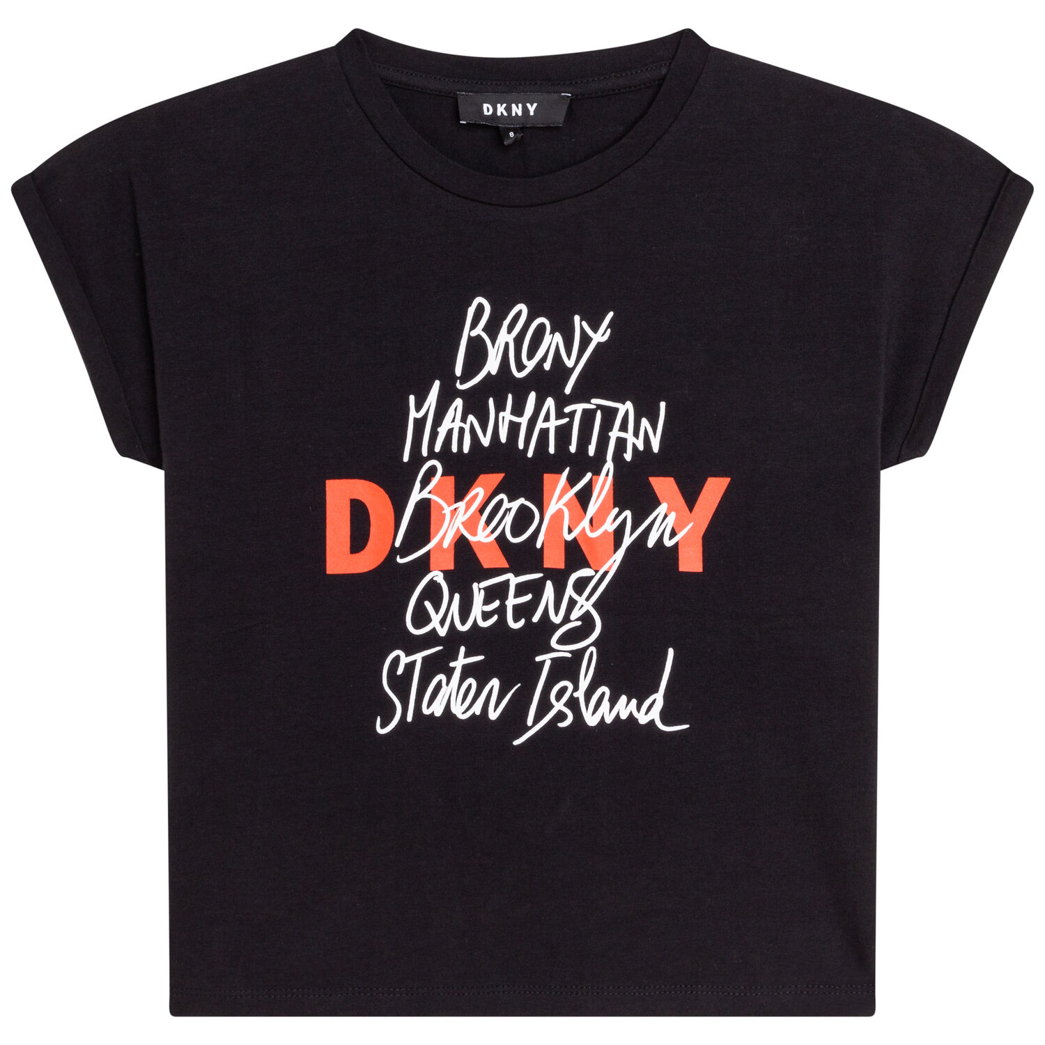 Girls Black Logo T-Shirt, 1, hi-res