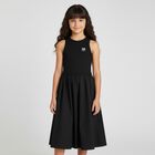 Girls Black Logo Dress, 1, hi-res