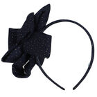 Girls Navy Blue & Gold Headband, 1, hi-res