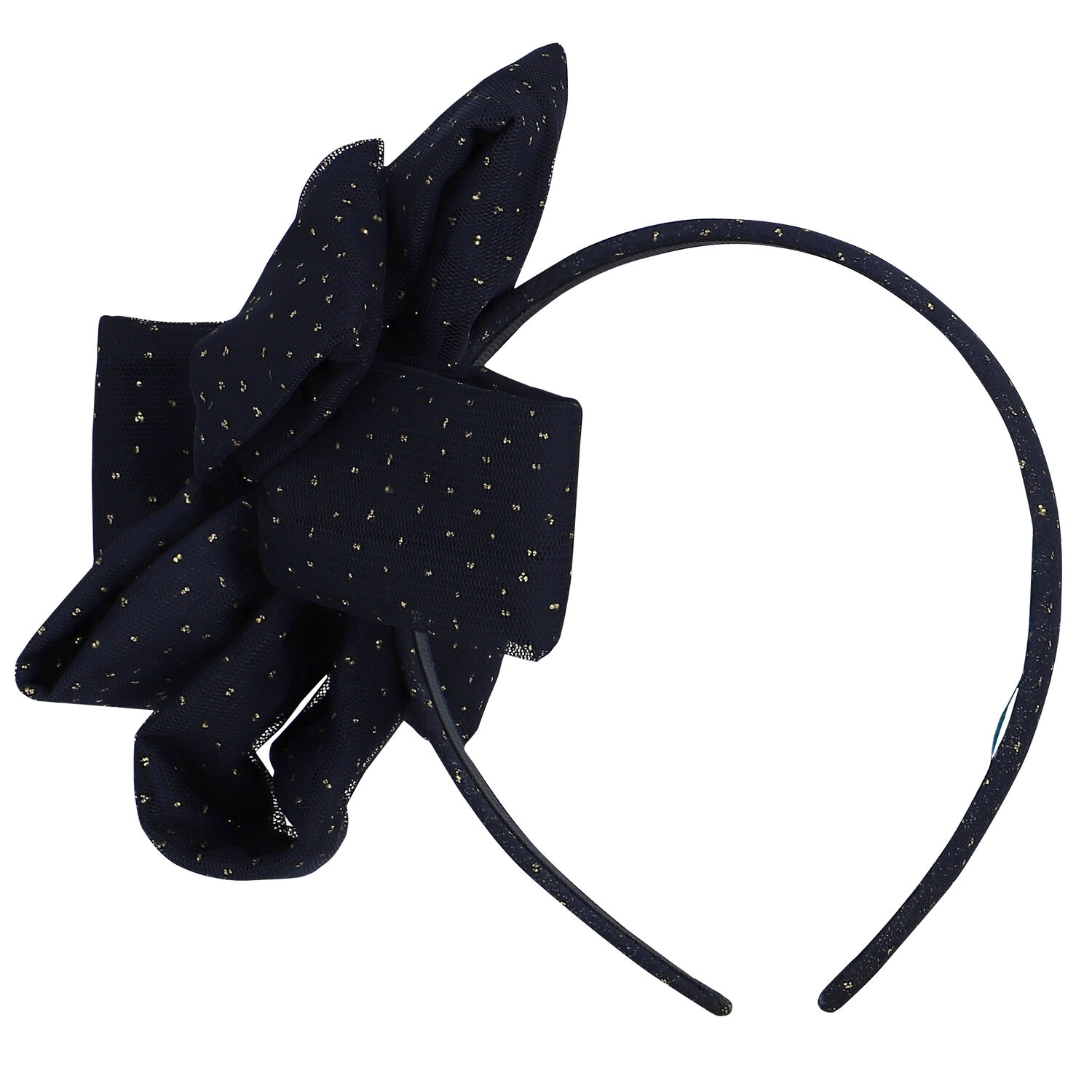 Girls Navy Blue & Gold Headband, 1, hi-res image number null