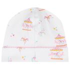 Baby Girls White & Pink Carousel Hat, 1, hi-res