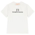 تيشيرت بنات بالشعار باللون العاجي, 3, hi-res