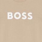 Younger Boys Beige Logo T-Shirt, 1, hi-res