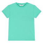 Baby Boys Ivory & Green Dungaree & Hat Set, 2, hi-res