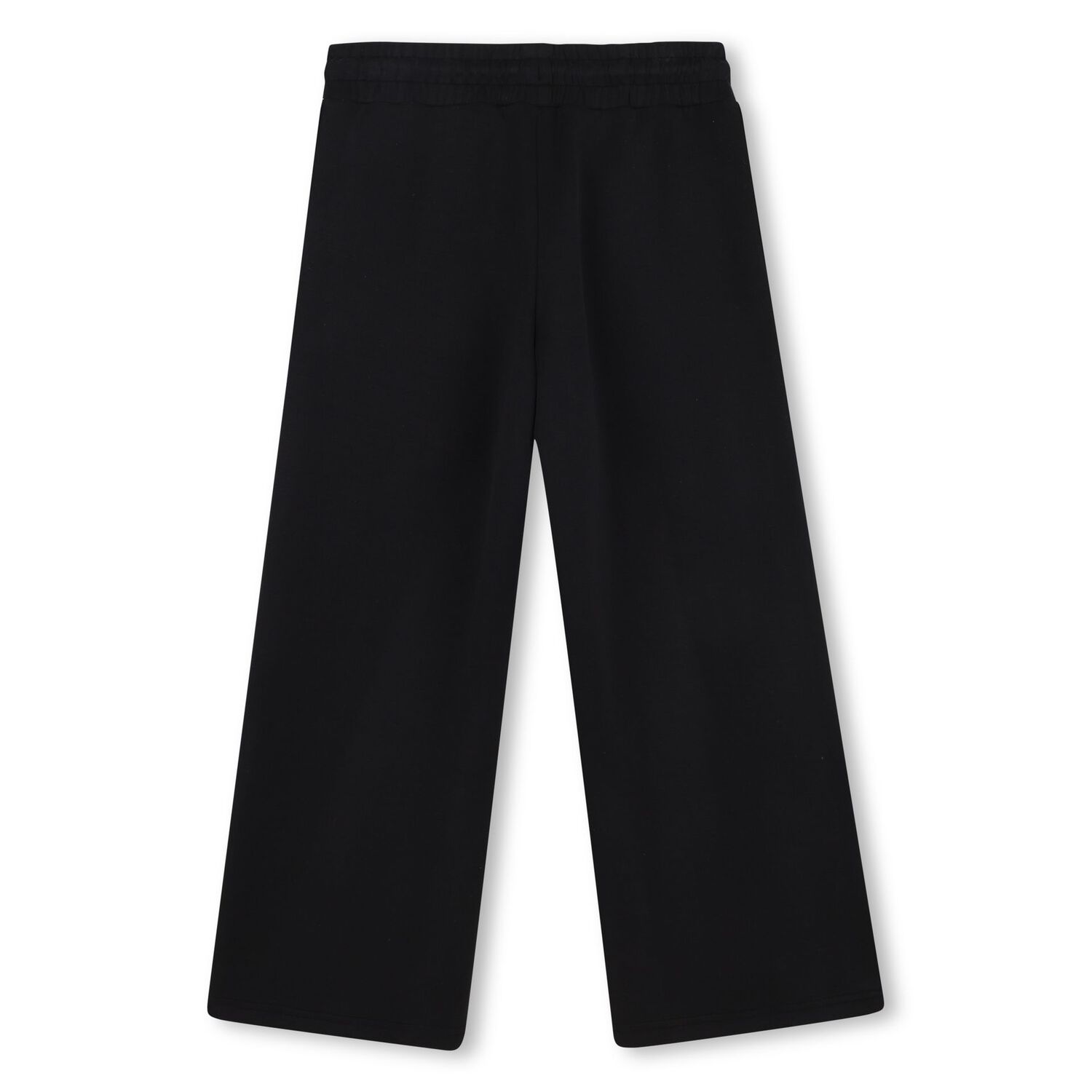 Girls Black Logo Trousers, 1, hi-res