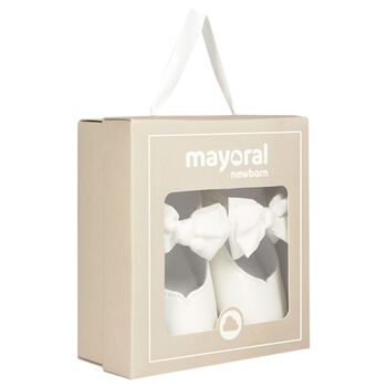 Baby Girls Ivory Bow Pre Walker Shoes