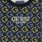 سويت شيرت أولاد بالشعار باللون أزرق داكن , 1, hi-res