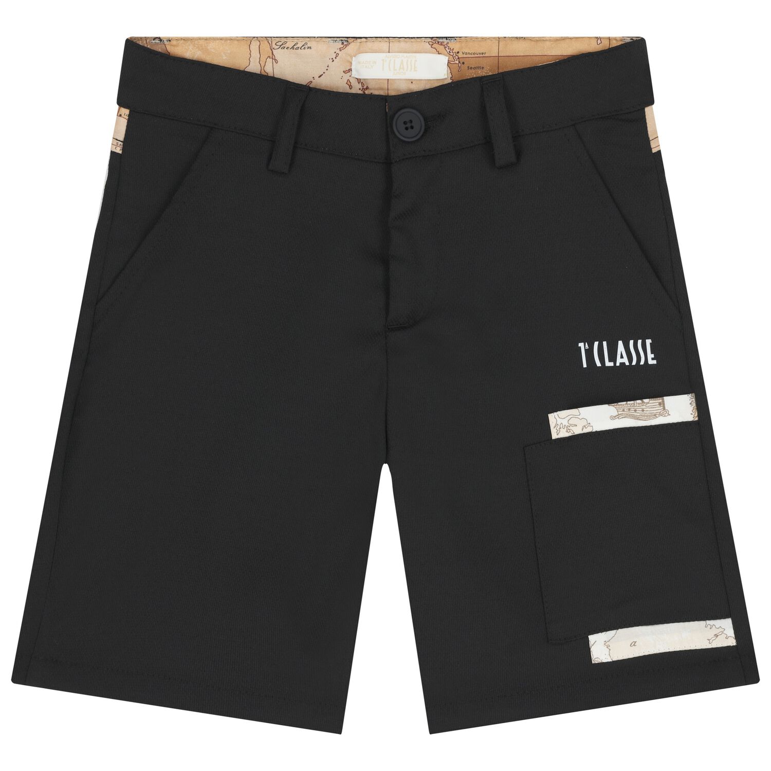 Boys Black Logo Shorts, 2, hi-res