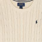 Ivory Logo Cable Knit Jumper, 1, hi-res