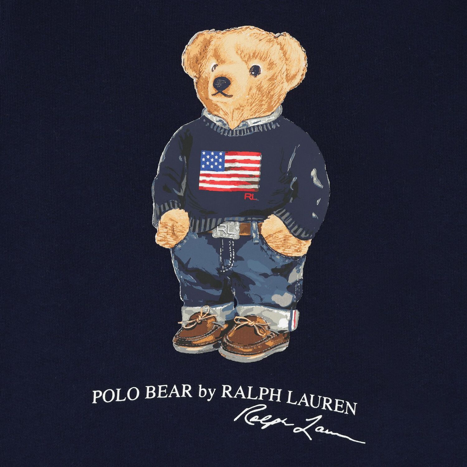 Boys Navy Blue Polo Bear Hooded Top, 1, hi-res image number null
