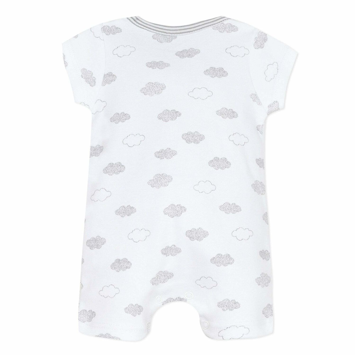 Baby Boys White & Grey Cloud Shortie, 1, hi-res
