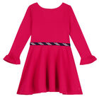 Girls Pink Long Sleeve Dress, 1, hi-res