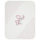Baby Girls White & Pink Bow Logo Blanket, 1, hi-res