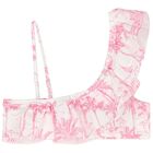 بيكيني بنات بطبعة باللون الابيض و الوردي, 1, hi-res