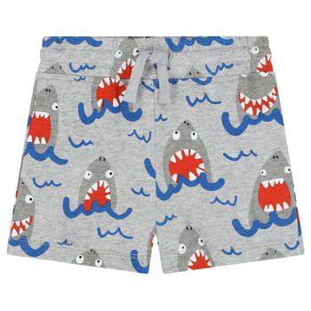 Younger Boys Grey Shark Shorts