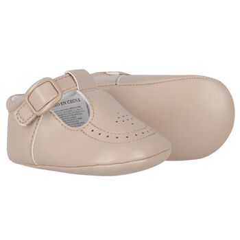 Baby Boys Beige Pre Walker Shoes