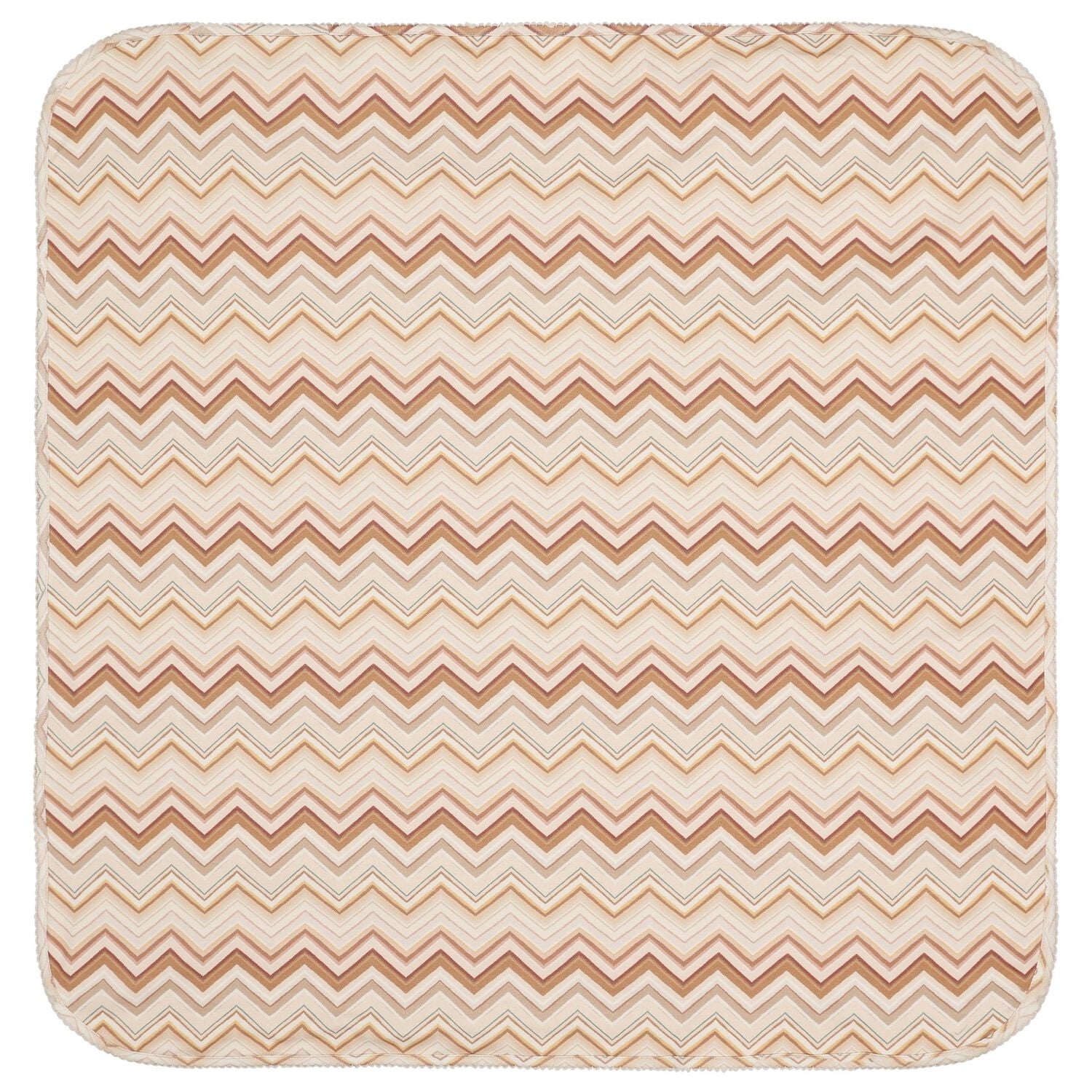 Beige & Brown Zig Zag Baby Blanket, 2, hi-res
