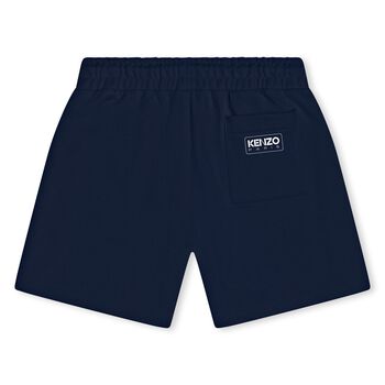 Girls Navy Blue Logo Shorts