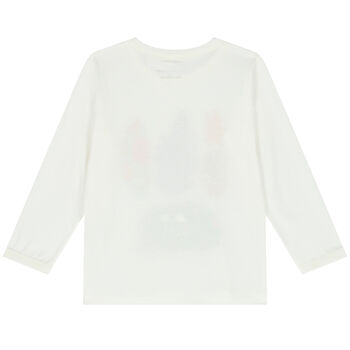 Boys Ivory Monster Long Sleeve Top