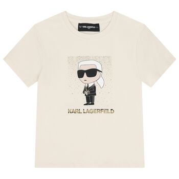 Girls White Ikonik T-Shirt