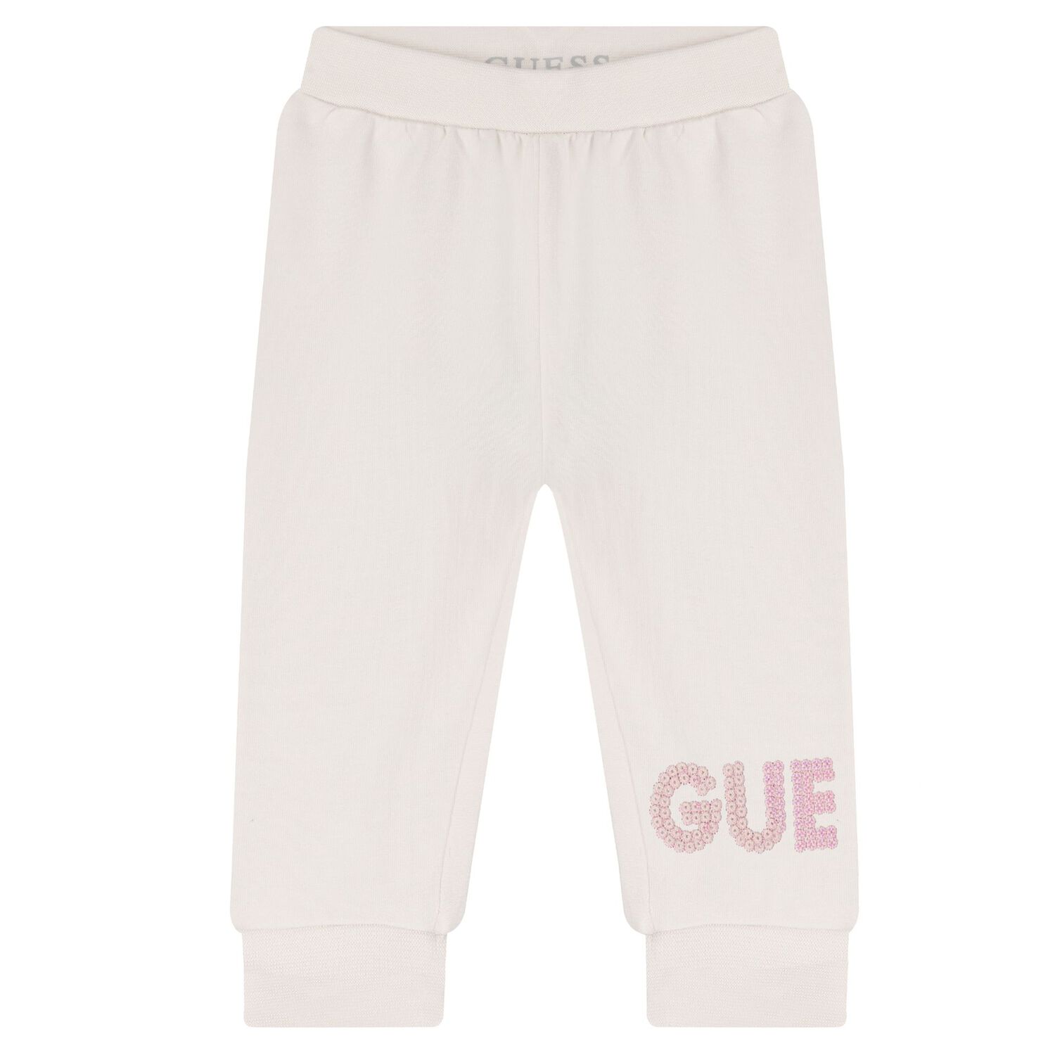 Baby Girls Ivory & Pink Logo Trouser Set, 1, hi-res