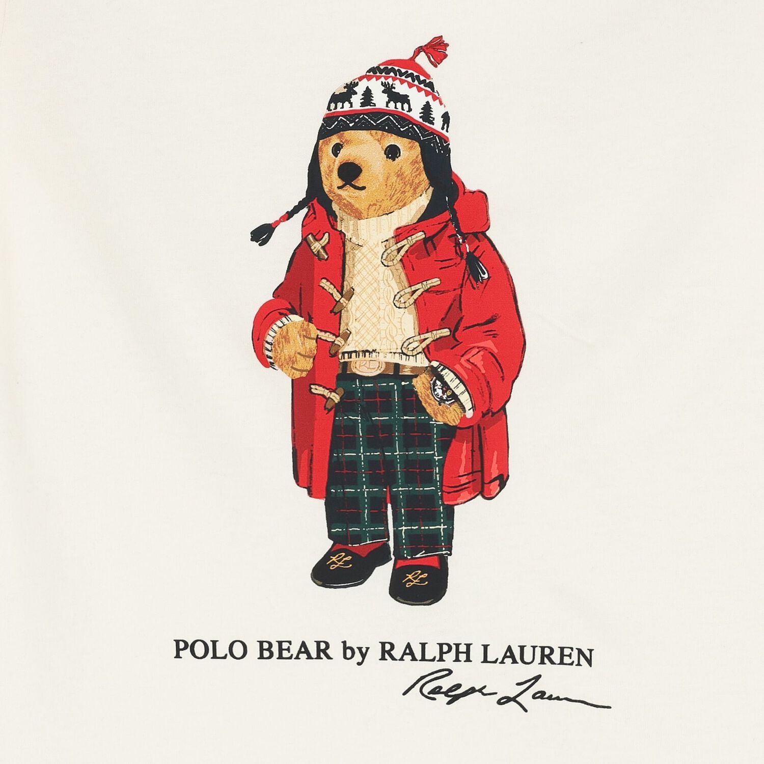Boys White Polo Bear Long Sleeve Top, 1, hi-res image number null