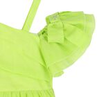 فستان بنات مكشكش باللون الأخضر , 1, hi-res