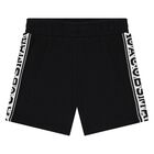 Younger Boys Blue & Black Logo Shorts Set, 1, hi-res