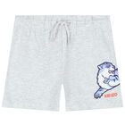 Younger Boys Yellow & Grey Logo Short Set, 1, hi-res