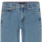 Boys Blue Logo Denim Jeans, 1, hi-res