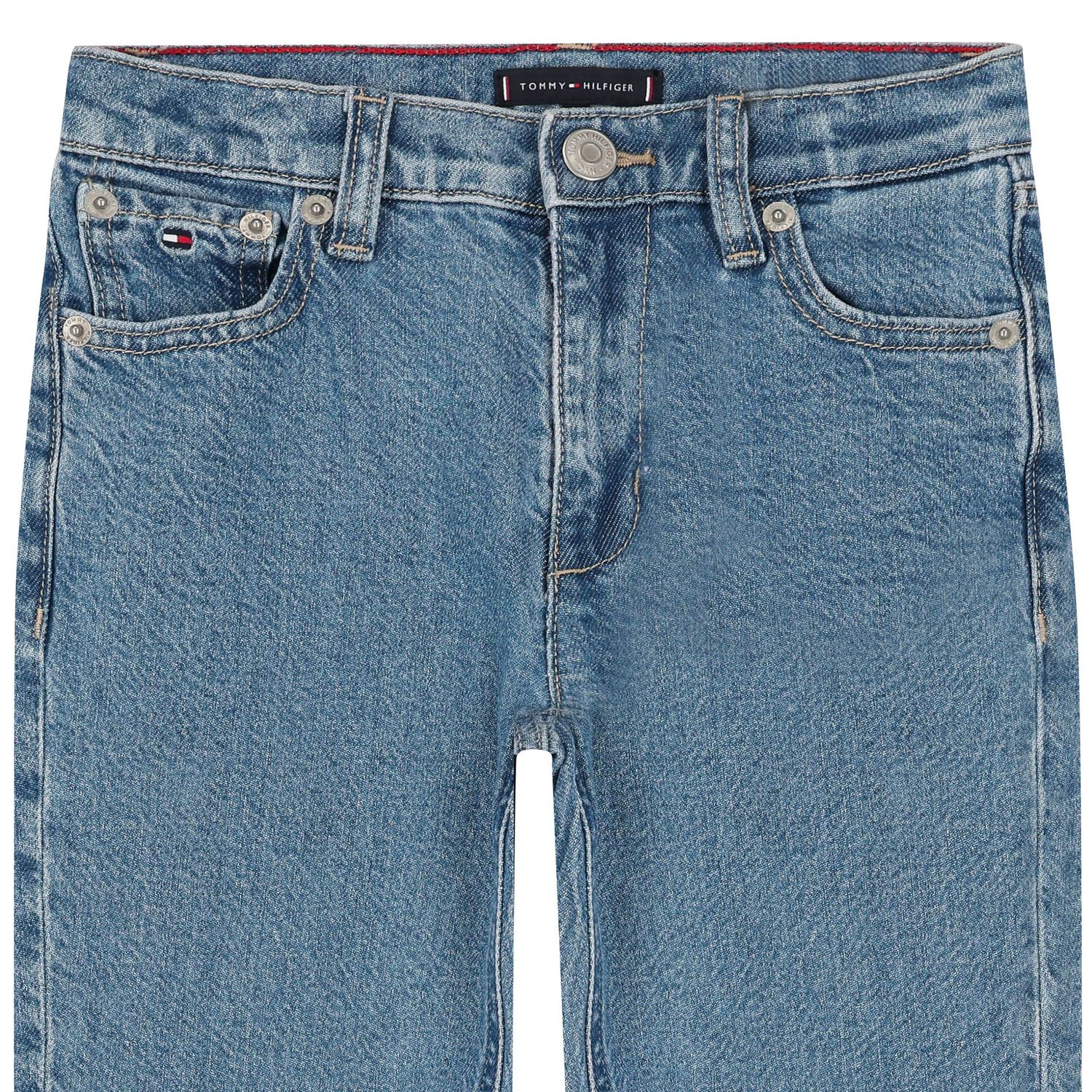 Boys Blue Logo Denim Jeans, 1, hi-res image number null