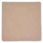 Beige Knit Logo Baby Blanket , 1, hi-res