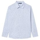 Boys White & Blue Long Sleeve Shirt, 1, hi-res