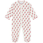 Baby Girls Ivory & Red Candy Babygrow, 1, hi-res