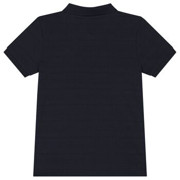 Boys Navy Blue Logo Polo Shirt